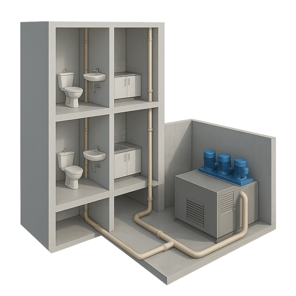 Indoor Vacuum Wastewater Solutions 1